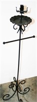 Wrought Iron Candle Stand 36" H, Dart Board,