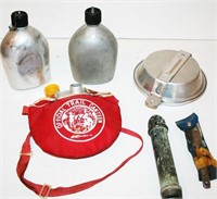 (3) Army Duffel Bags, Canteen, Mess Kit