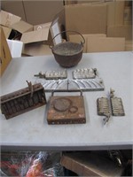 Assorted Lot Of Vintage Fishing Lure Molds & Pot