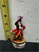 Peter Pan Captain Hook porcelain hinged box
