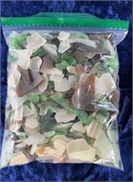 Ziplock bag of sea glass. See pics