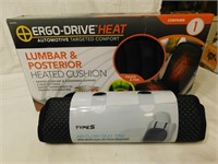 Heated cushion and air flow seat pad, both unused