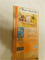 FSC 24" pine shelf kit, new in pkg