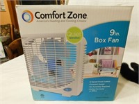 Comfort Zone 9" fan model #CZ9BAS, looks unused