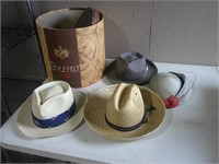 Vtg hats and hat box