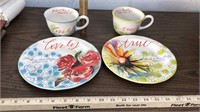Mary & Martha Matching mugs & plates