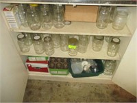 All jars under cabinet