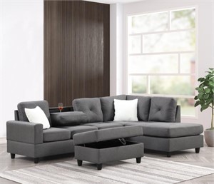 HH72997 Rocket Charcoal Sectional