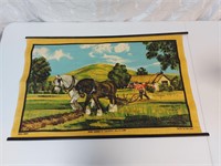 Shire Horse Wall Hanging 29"x19" Vintage ?