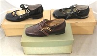 3 Vintage children's shoe samples w/ boxes