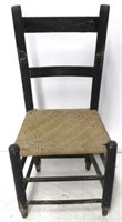Primitive woven seat chair