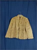 Vtg Rabbit Fur with Acetate Lining Coat