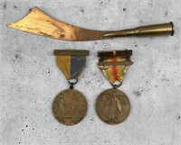 WWI WW1 Medals France New Jersey Trench Art