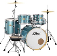New Eastar EDS-580 Drum Set, Silver Not Blue