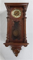 Wood Pendulum Wall Clock w/ Key