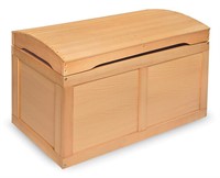 Hardwood Safety Hinge Barrel Top Toy Storage Ches