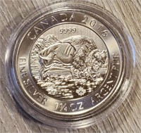 1¼-Ounce Silver Round: 2016 Bison