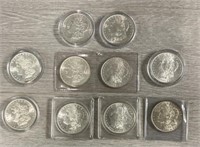 (10) Morgan Silver Dollars