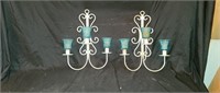 2 3 Arm Wrought Iron Wall Candle Sconces