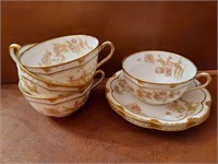 John Carson & Bros 4 Teacups & 2 Saucers