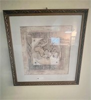 Framed print of map of the world