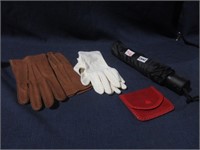 Gloves umbrella & change purse