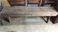 Primitive bucket bench 58x14x17”h