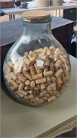 Large Glass Jar of Wine Bottle Stoppers