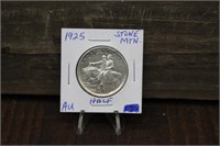 1925 AU Stone Mountain Half Silver Dollar