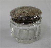 Sterling lid pill jar 2 X 2"H