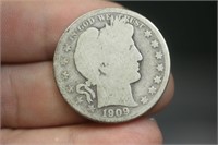 1909-O Barber Half Dollar