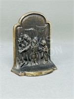 vintage brass Oliver Twist bookend