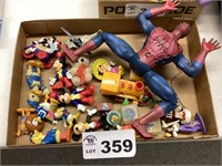 SPIDERMAN AND PLASTIC TOYS