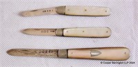 Edwardian & KGV Silver and MOP Fruit Knives