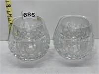 WATERFORD LISMORE CRYSTAL BRANDY GLASSES