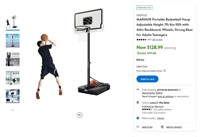 N9527  MARNUR Portable Basketball Hoop 7ft 6in-10f