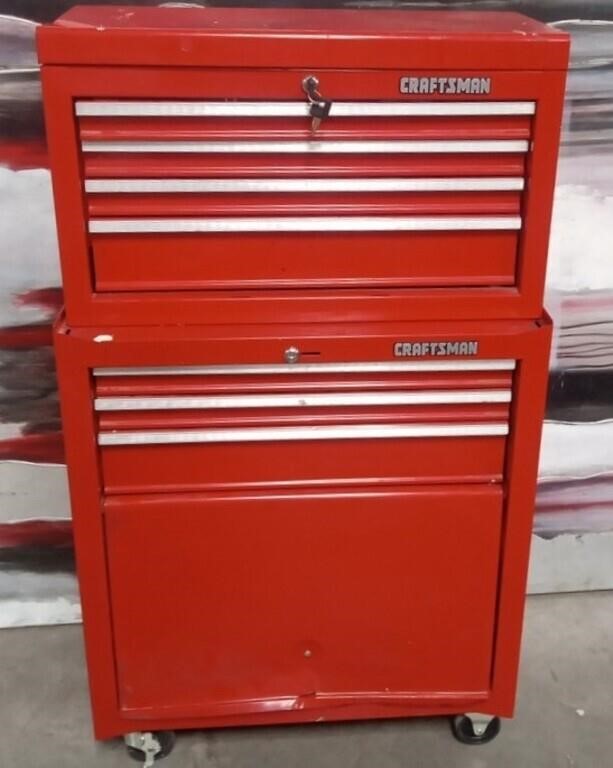 11 - CRAFTSMAN WHEELED TOOL CHEST W/ CONTENTS