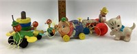 Fisher Price Wooden Gabby Goofie Pull Toy.