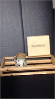 Wooden box, tray and pottery wax melt