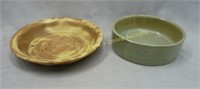 2 Pottery Dishes One Signed