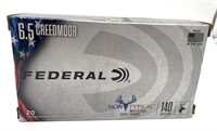 (20) Rounds 6.5 Creedmoor Federal 140 Gr.