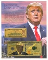 President Donald J. Trump 24kt Gold Foil Collectib