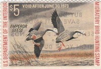 1973 Dept of the Interior Duck Stamp, unused