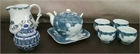 Box-Camilla Flower Tea Set, Blue White Floral