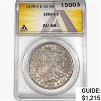 1889-S Morgan Silver Dollar ANACS AU58