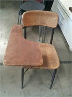 Wooden school desk chair