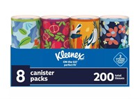 8 CANISTERS Kleenex Perfect Fit Facial Tissue