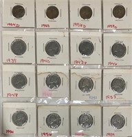 Assorted Collectible Nickels and Wheat Pennies