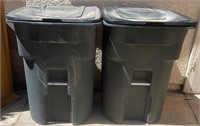W - LOT OF 2: 96 GALLON TRASH CANS