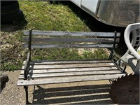 Old Wood & Cast-Iron Bench